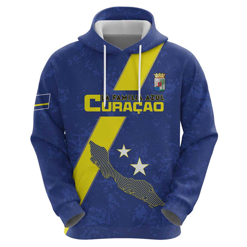 Custom Curacao Football Go La Familia Azul Hoodie