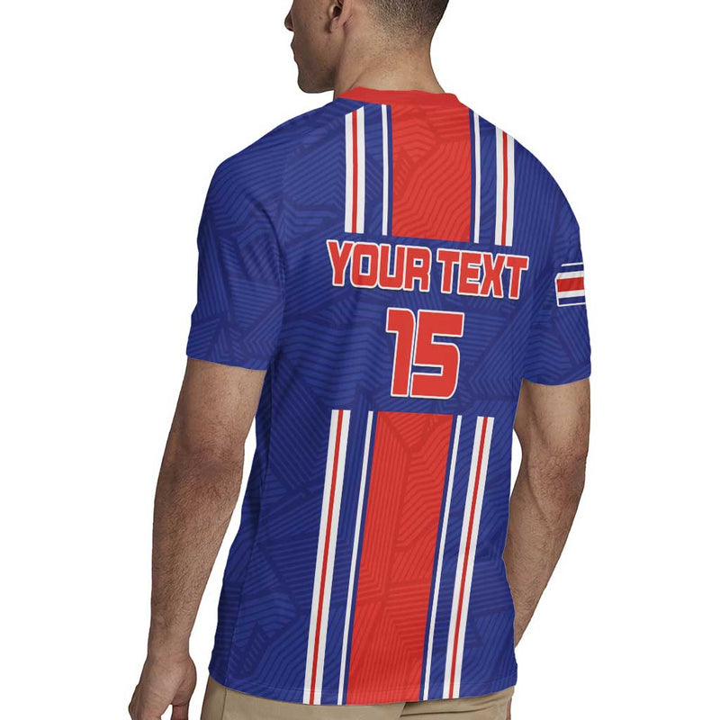 Custom Costa Rica Football Vamos Ticos! Rugby Jersey