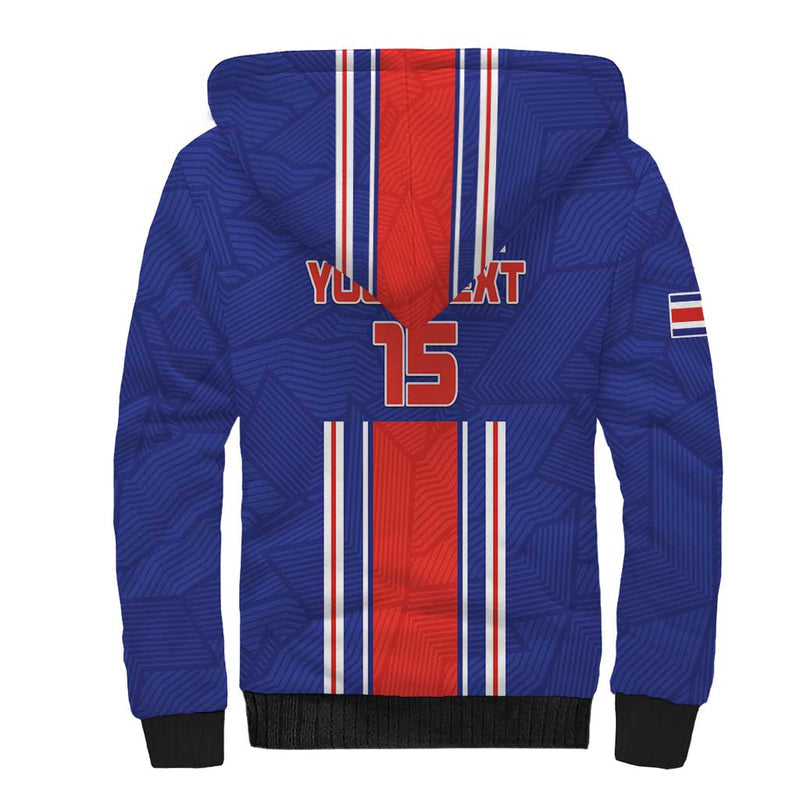 Custom Costa Rica Football Vamos Ticos! Sherpa Hoodie