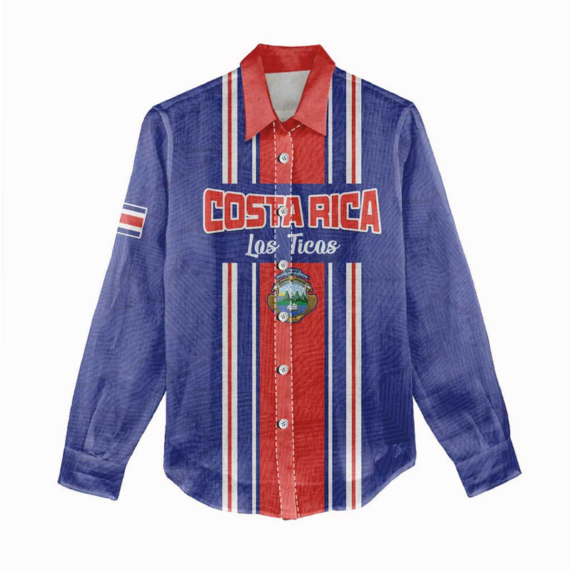 Custom Costa Rica Football Vamos Ticos! Women Casual Shirt