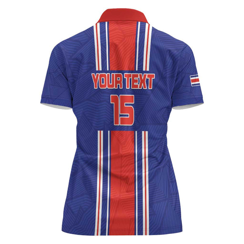 Custom Costa Rica Football Vamos Ticos! Women Polo Shirt