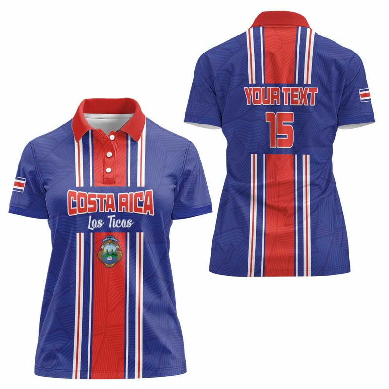 Custom Costa Rica Football Vamos Ticos! Women Polo Shirt