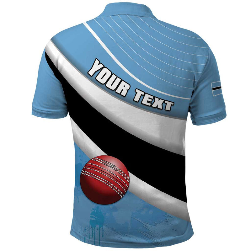 Custom Botswana Cricket Go Baggy Blues Polo Shirt