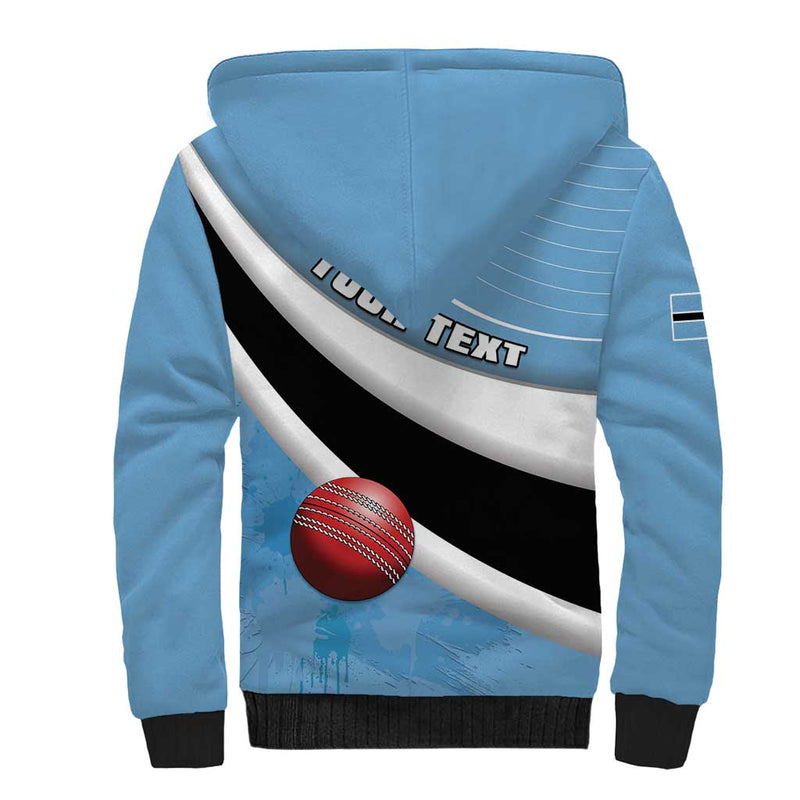 Custom Botswana Cricket Go Baggy Blues Sherpa Hoodie