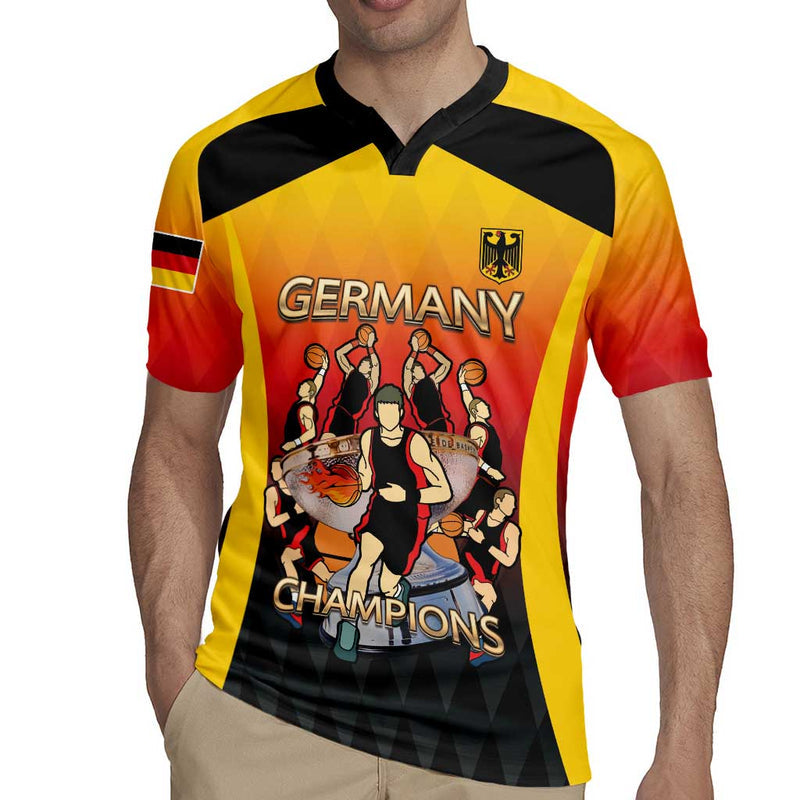 Custom Germany Basketball European Champions 2025 Rugby Jersey