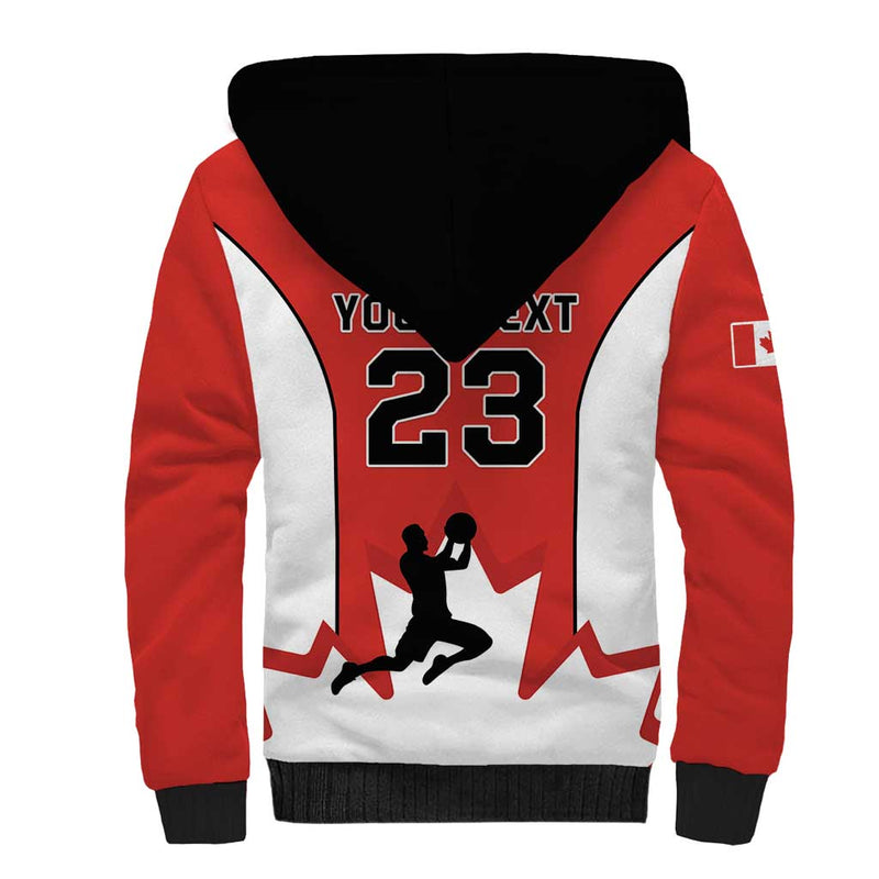 Custom Canada Basketball Go Champions Team Canada Sherpa Hoodie