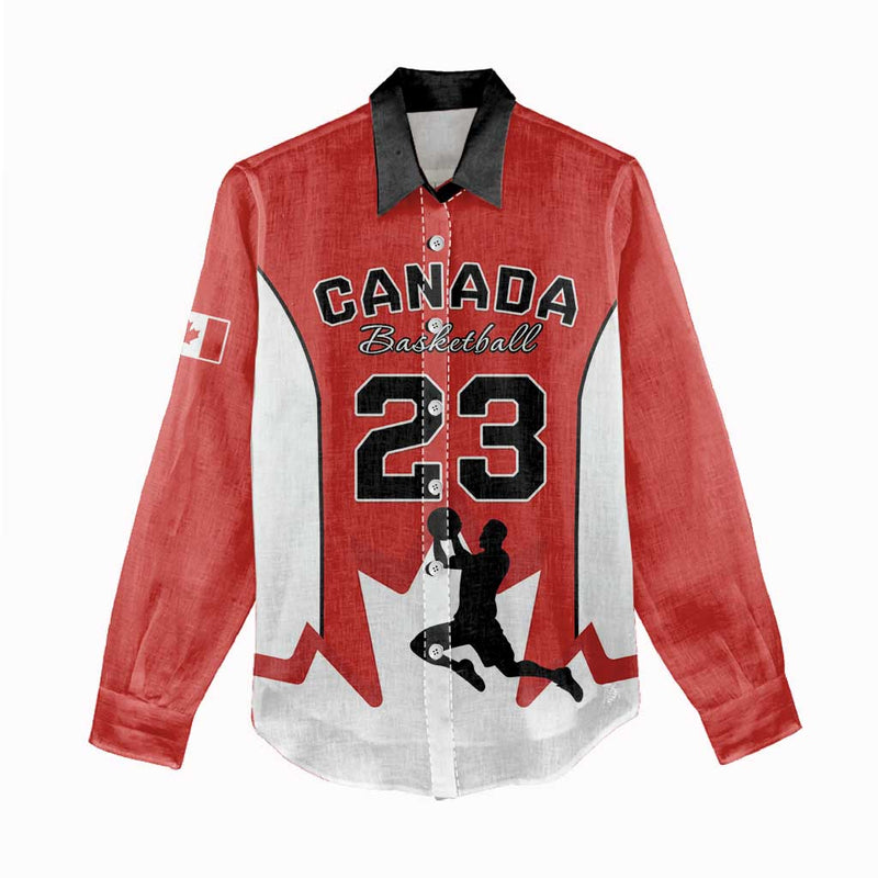 Custom Canada Basketball Go Champions Team Canada Women Casual Shirt