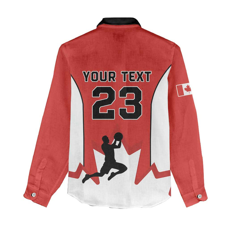 Custom Canada Basketball Go Champions Team Canada Women Casual Shirt