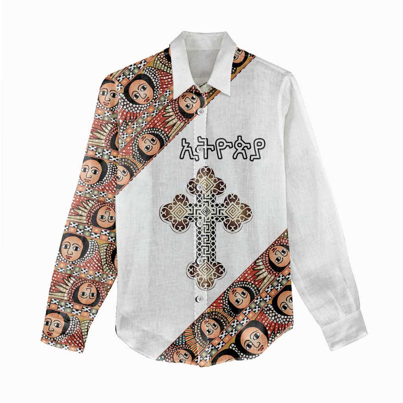Ethiopian Orthodox Church Angel Women Casual Shirt