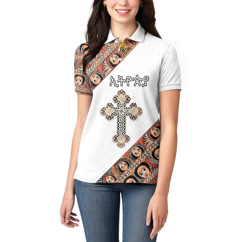Ethiopian Orthodox Church Angel Women Polo Shirt