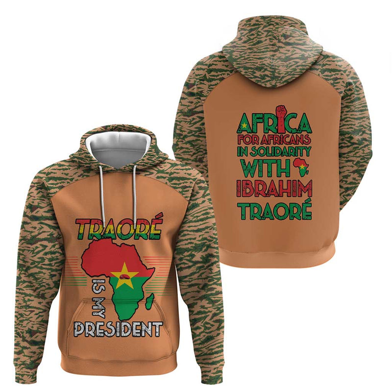 Africa in Solidarity with Traore Africa For Africans Hoodie