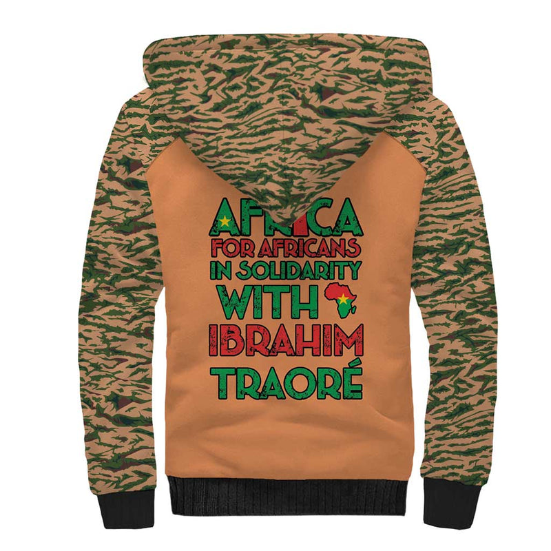 Africa in Solidarity with Traore Africa For Africans Sherpa Hoodie