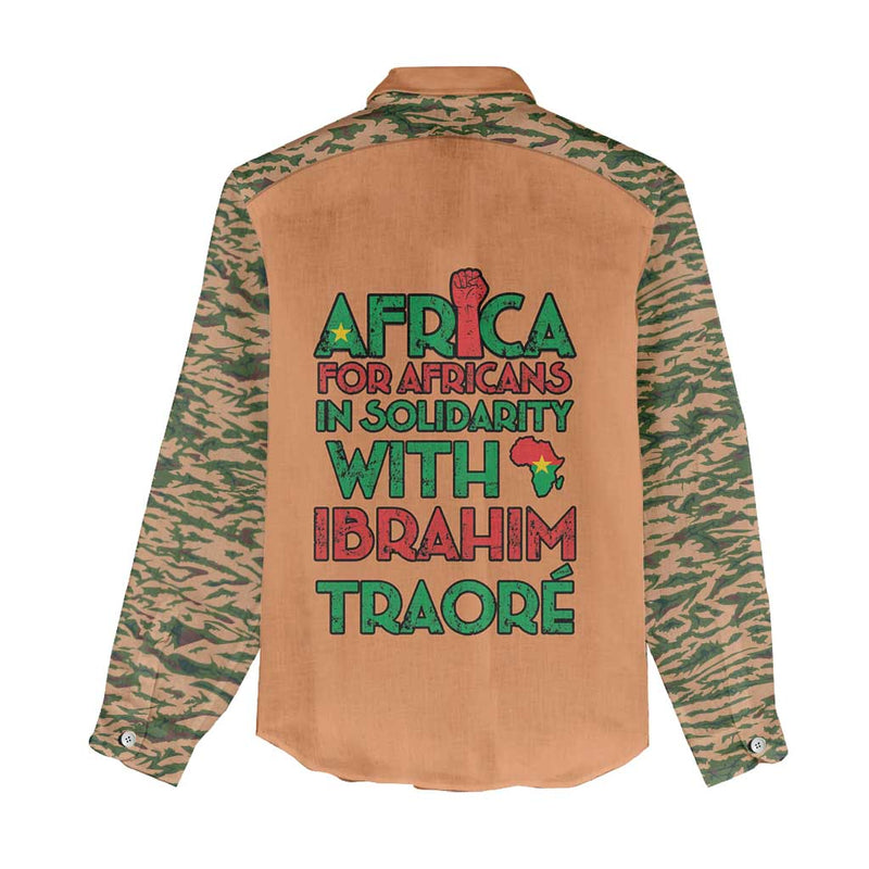 Africa in Solidarity with Traore Africa For Africans Women Casual Shirt