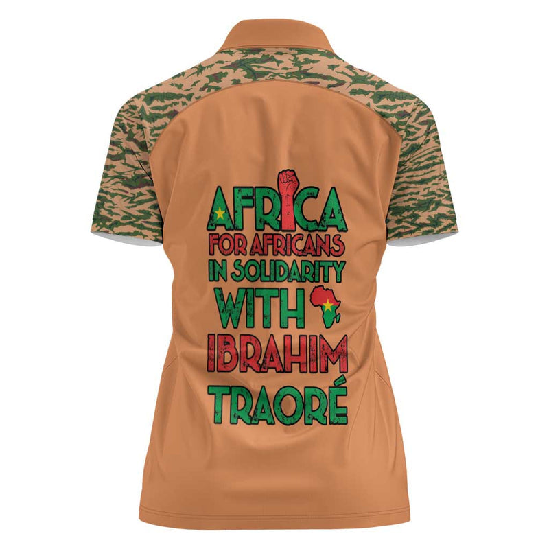 Africa in Solidarity with Traore Africa For Africans Women Polo Shirt