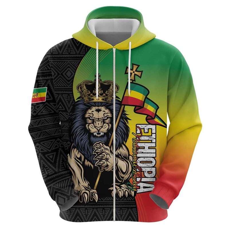 Ethiopia National Day Lion Of Judah African Pattern Hoodie