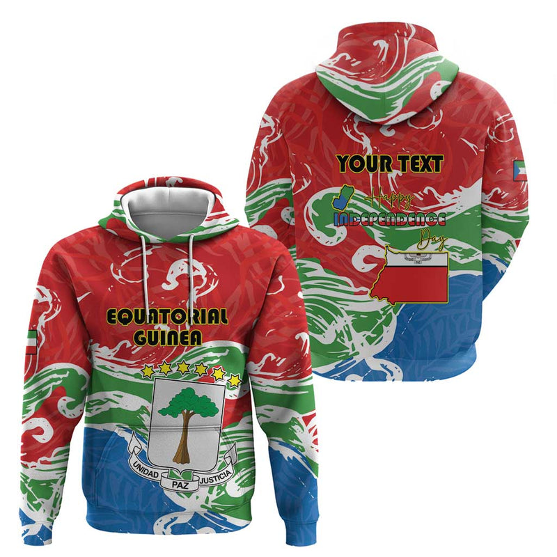 Equatorial Guinea Independence Day Hoodie Coat Of Arms With Map