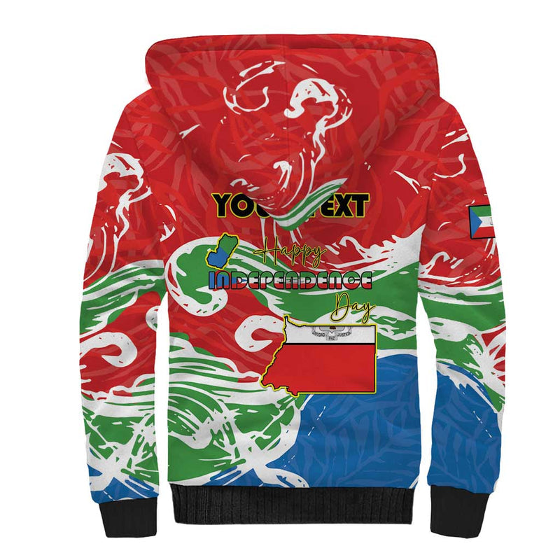 Equatorial Guinea Independence Day Coat Of Arms With Map Sherpa Hoodie
