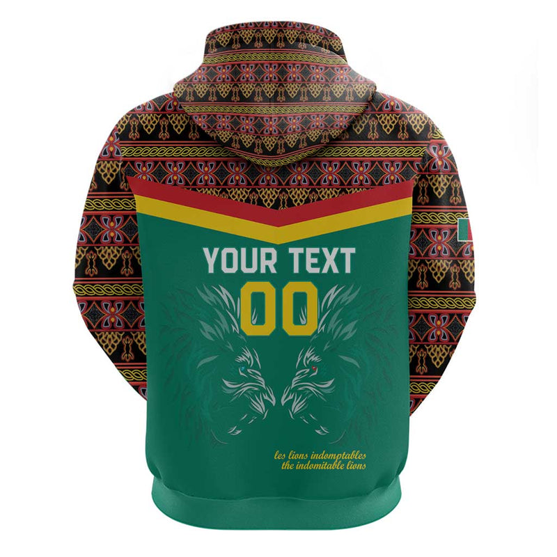 Custom Cameroon Football Go Champions - Toghu Pattern Hoodie
