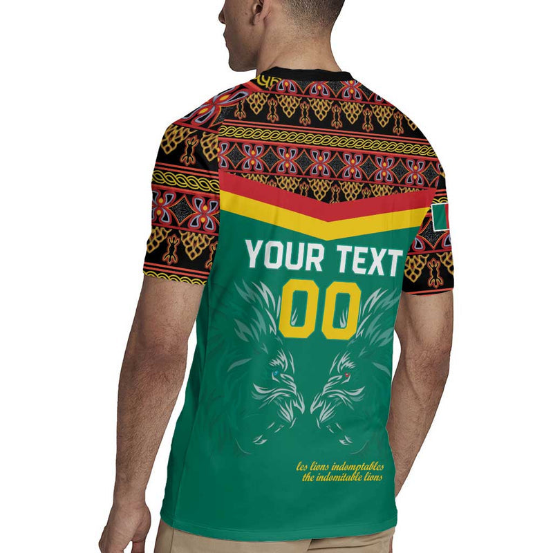 Custom Cameroon Football Go Champions - Toghu Pattern Rugby Jersey
