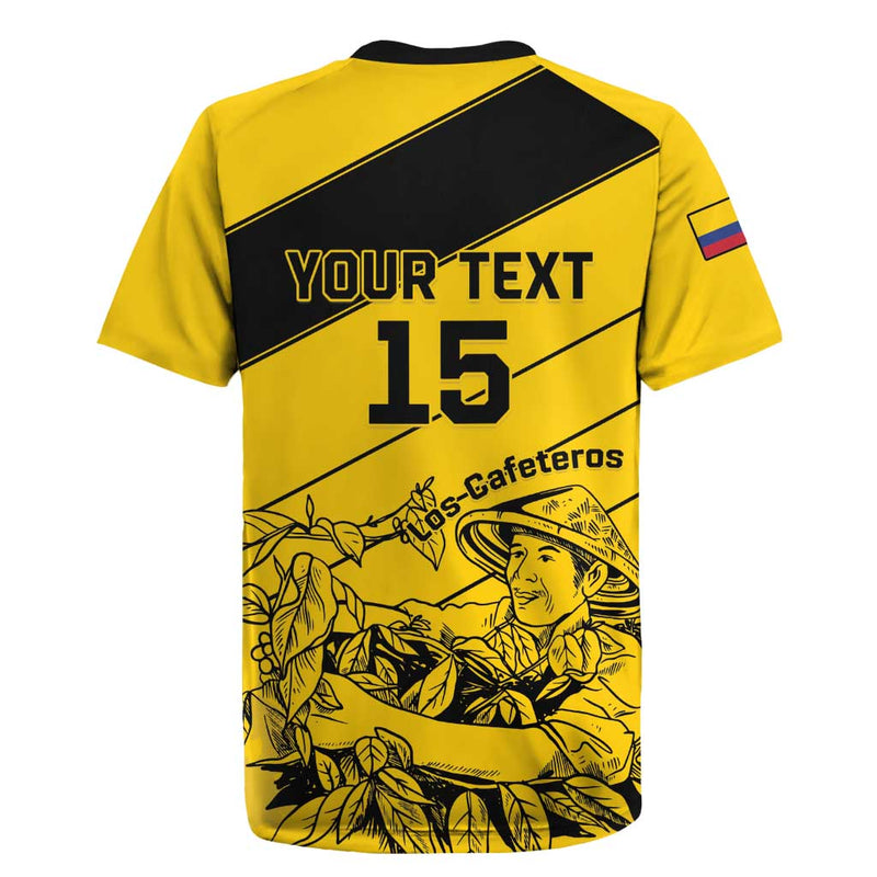 Custom Colombia Football Go Los Cafeteros Rugby Jersey