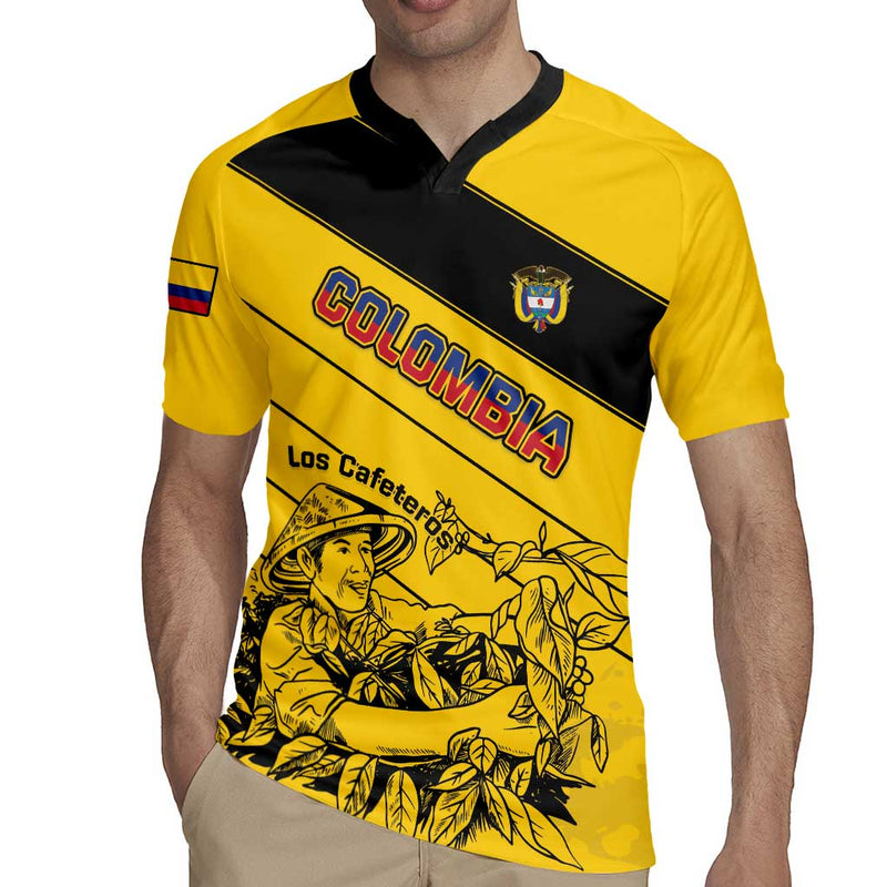 Custom Colombia Football Go Los Cafeteros Rugby Jersey