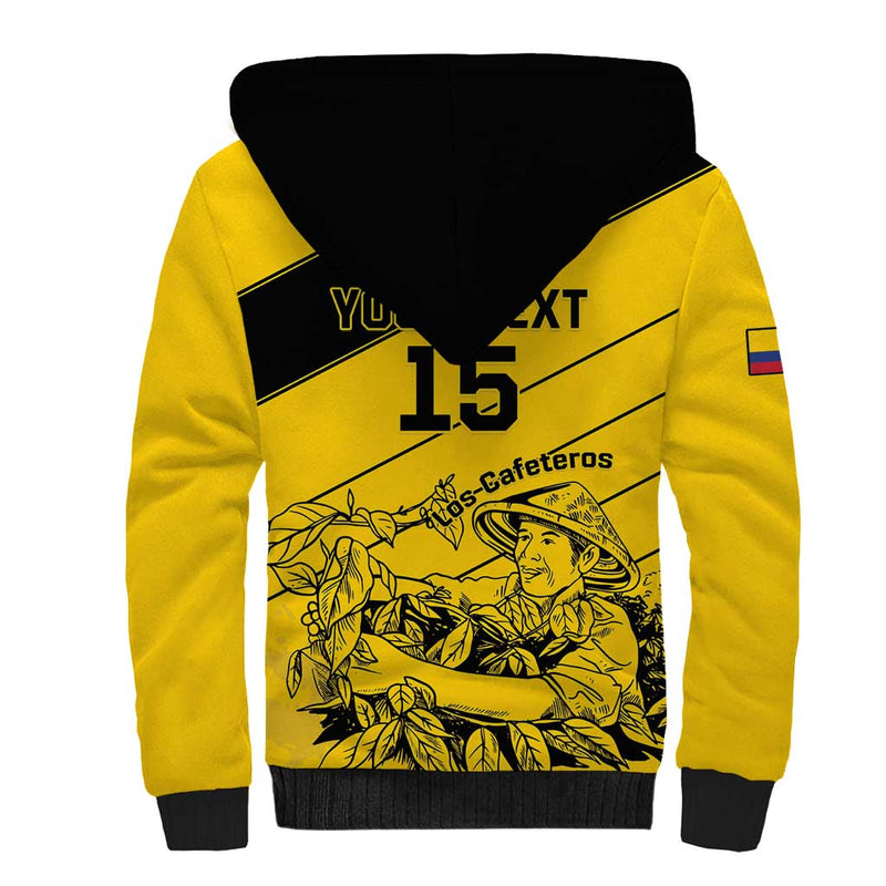 Custom Colombia Football Go Los Cafeteros Sherpa Hoodie