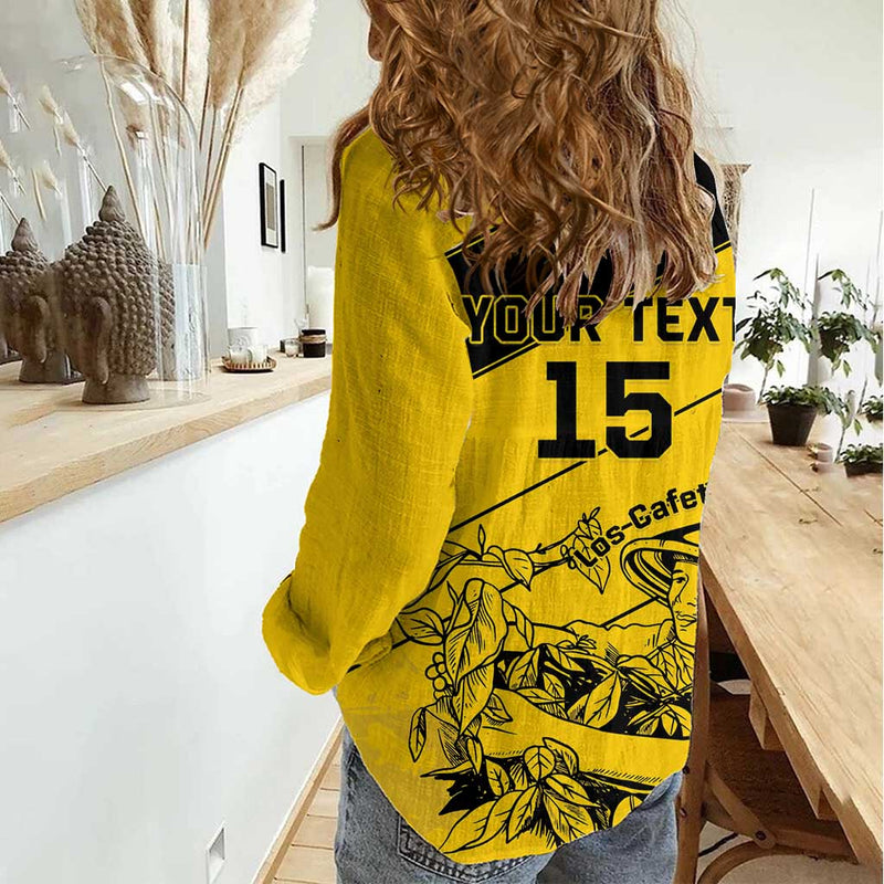 Custom Colombia Football Go Los Cafeteros Women Casual Shirt