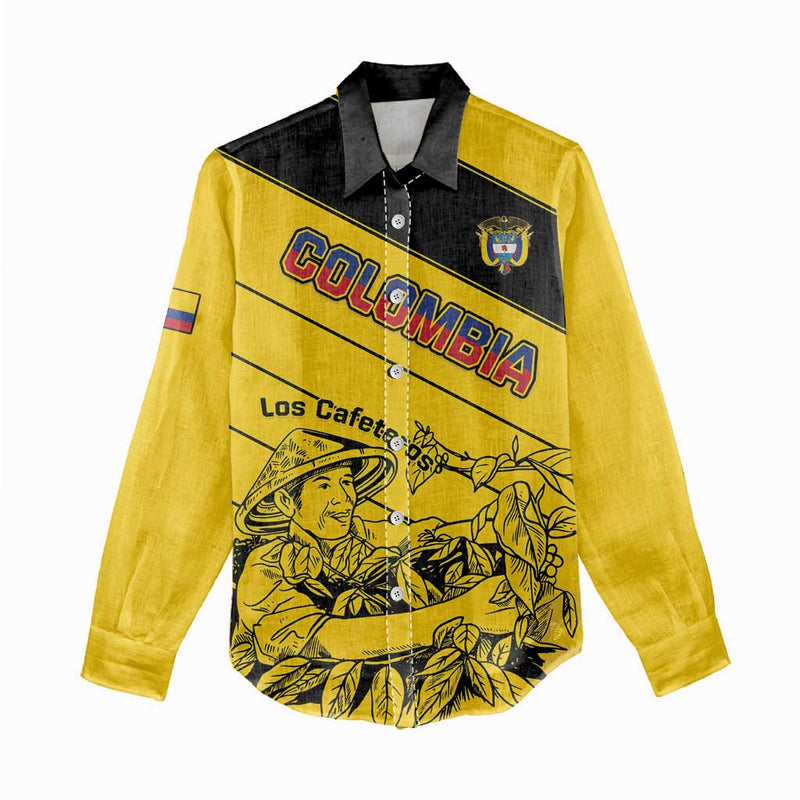 Custom Colombia Football Go Los Cafeteros Women Casual Shirt