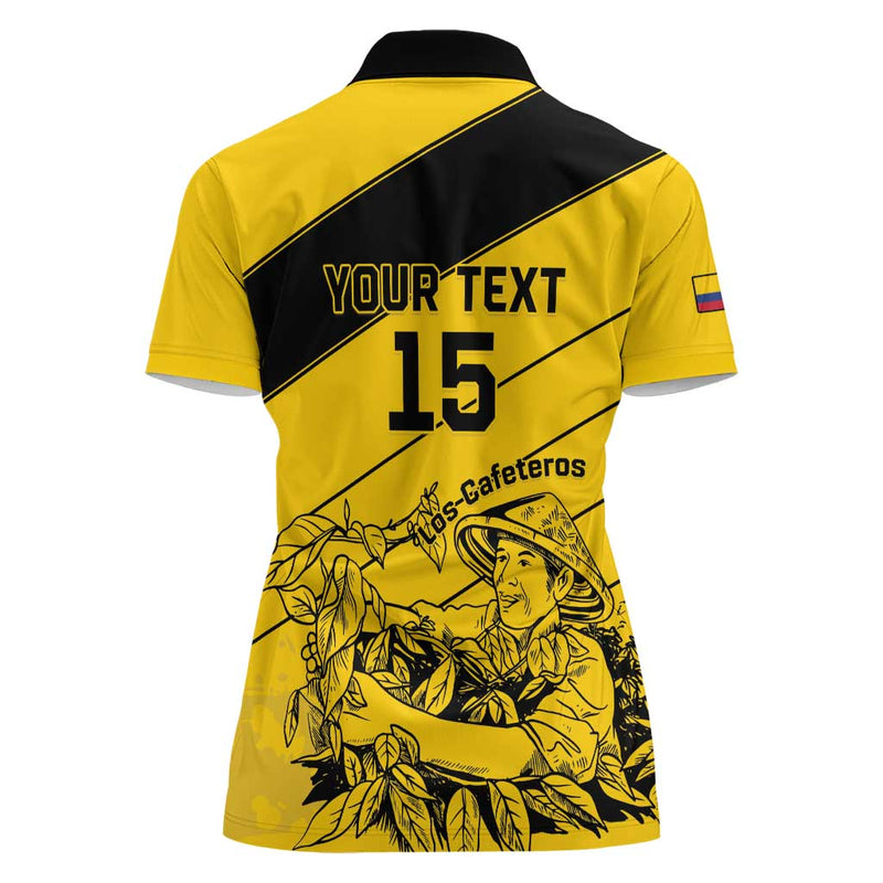 Custom Colombia Football Go Los Cafeteros Women Polo Shirt