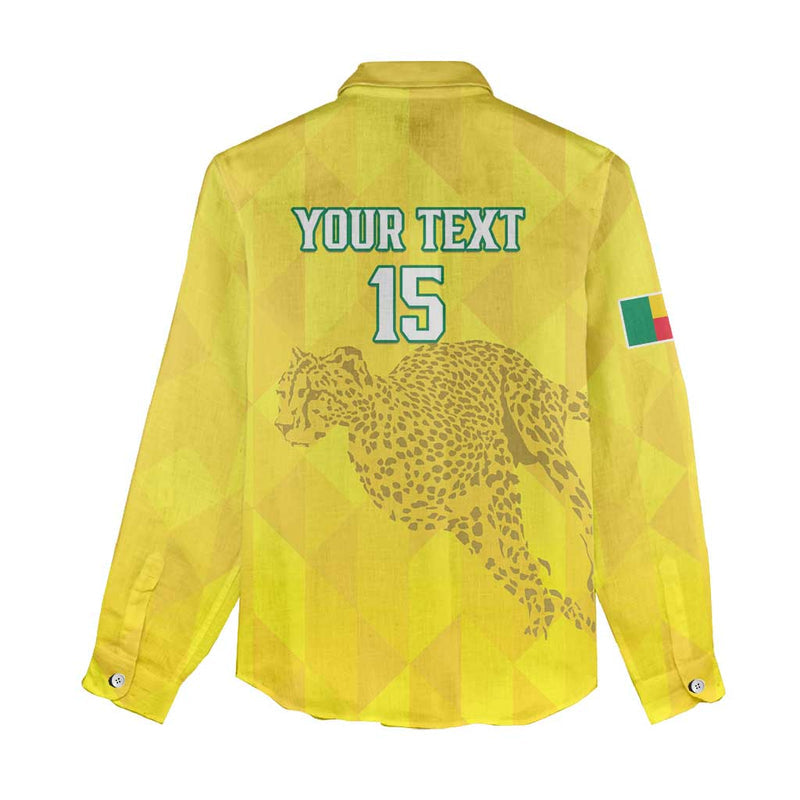 Custom Benin Football Go Cheetahs Women Casual Shirt