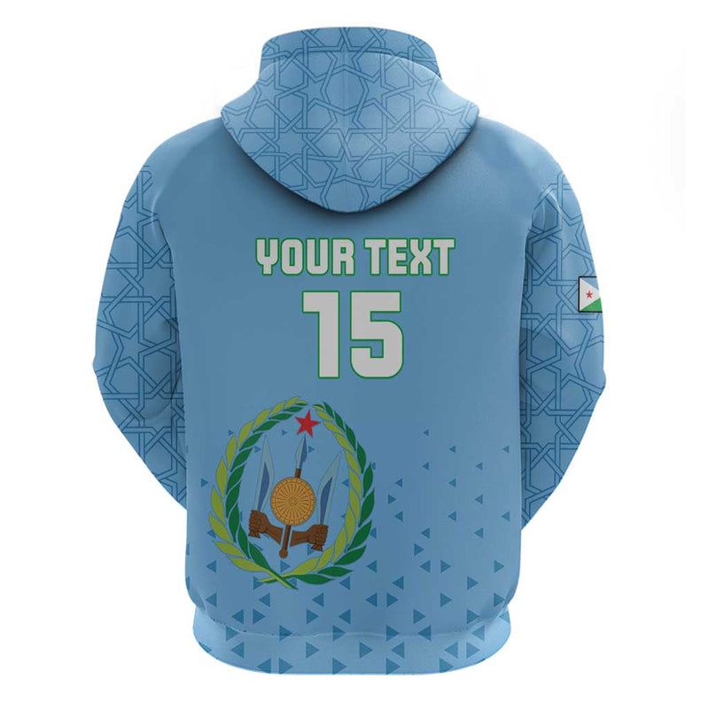 Custom Djibouti Football Come On Riverains de la Mer Rouge Hoodie