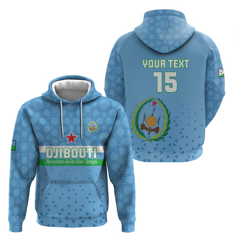 Custom Djibouti Football Come On Riverains de la Mer Rouge Hoodie