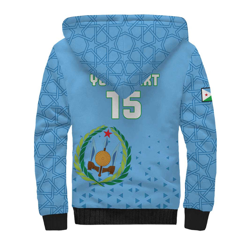 Custom Djibouti Football Come On Riverains de la Mer Rouge Sherpa Hoodie