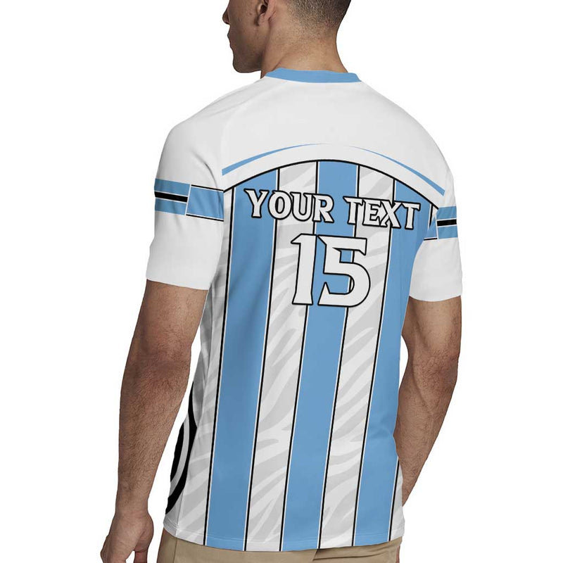 Custom Botswana Football Come On Zebras Rugby Jersey