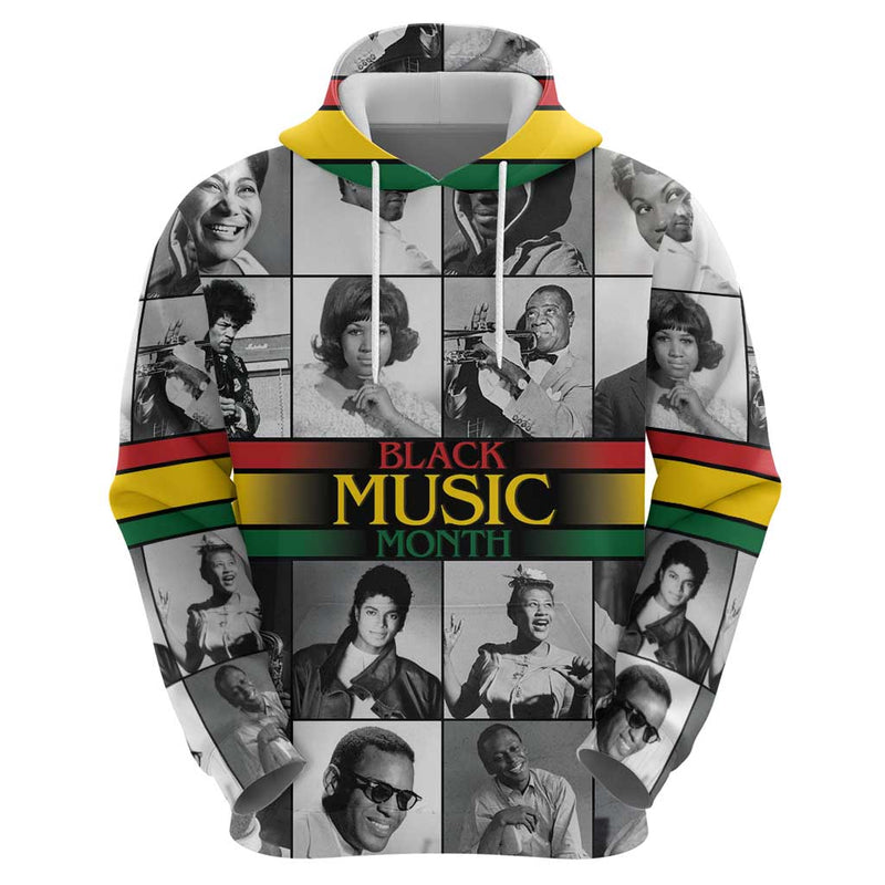 African-American Black Music Month Legends Tribute Hoodie