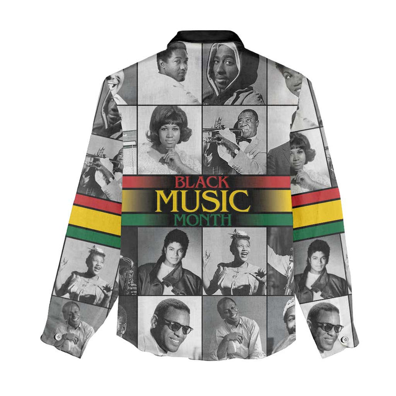 African-American Black Music Month Legends Tribute Women Casual Shirt