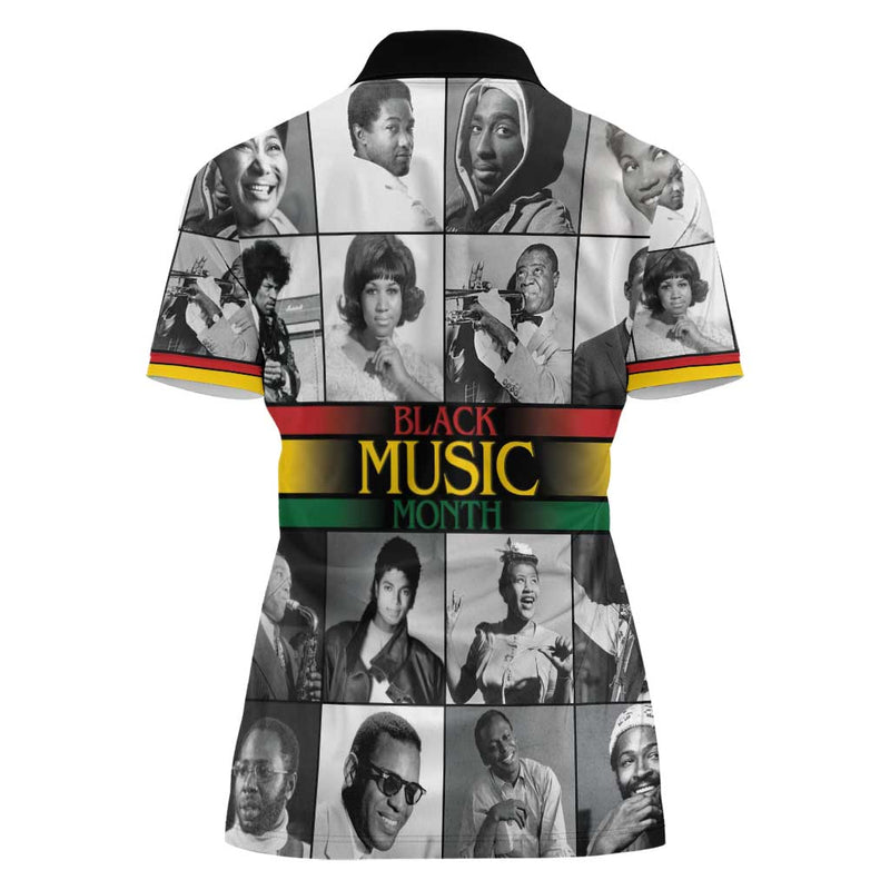 African-American Black Music Month Legends Tribute Women Polo Shirt