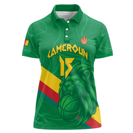 Custom Cameroon Basketball Go Champions Indomitable Lions Women Polo Shirt