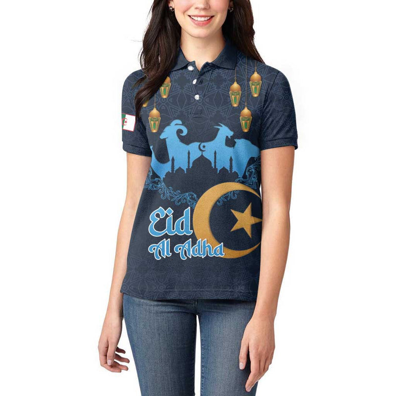 Algeria Happy Eid Mubarak Eid Al-Adha Women Polo Shirt