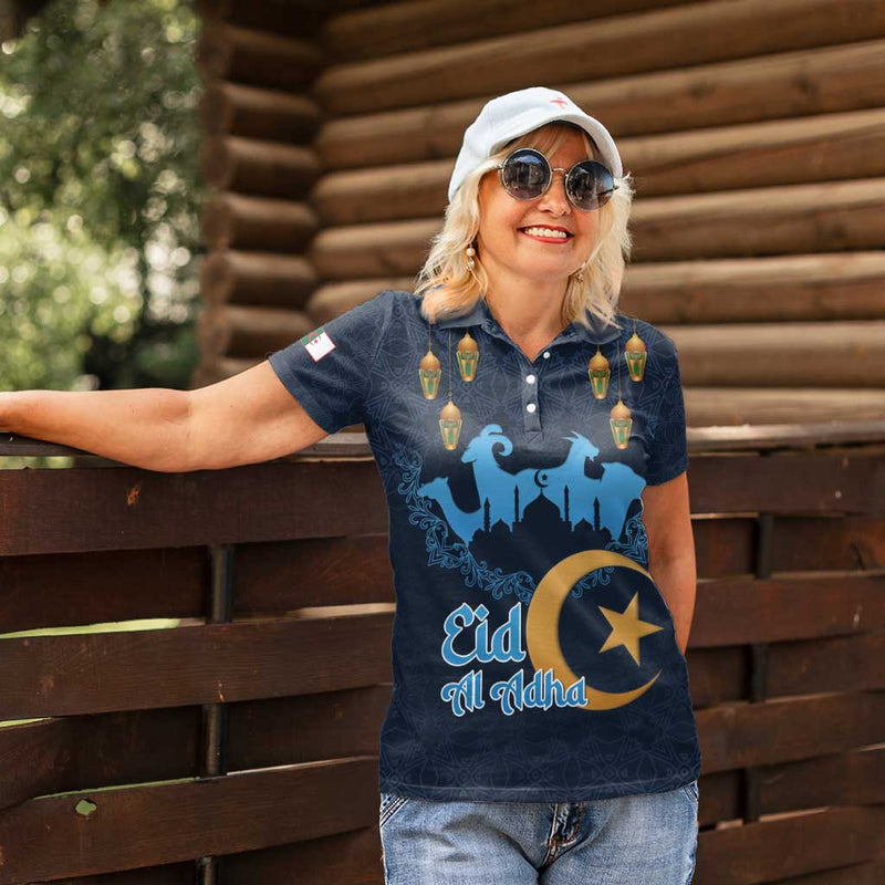 Algeria Happy Eid Mubarak Eid Al-Adha Women Polo Shirt
