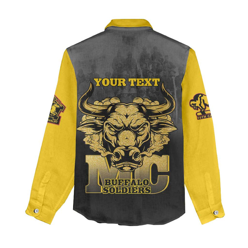 African American Buffalo Soldier We Can We Will - Black Women Casual Shirt