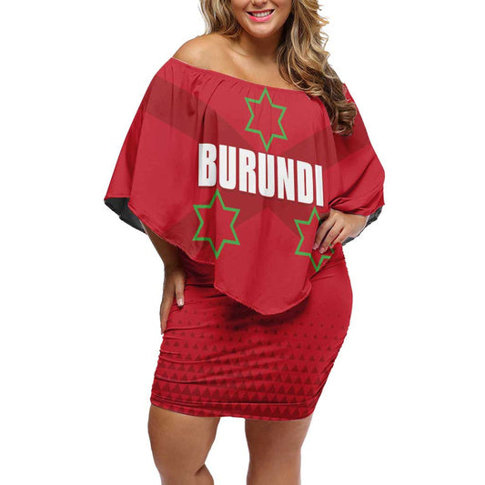 Custom Burundi Football Come On Intamba Off Shoulder Short Dress