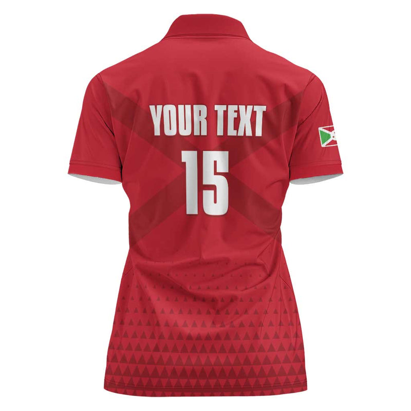 Custom Burundi Football Come On Intamba Women Polo Shirt