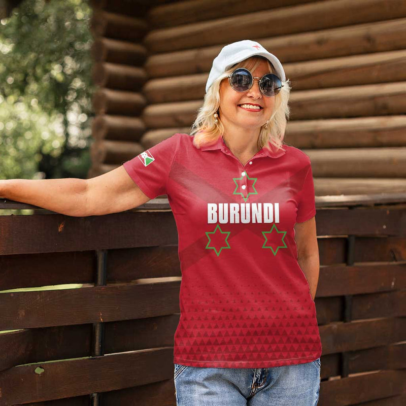 Custom Burundi Football Come On Intamba Women Polo Shirt