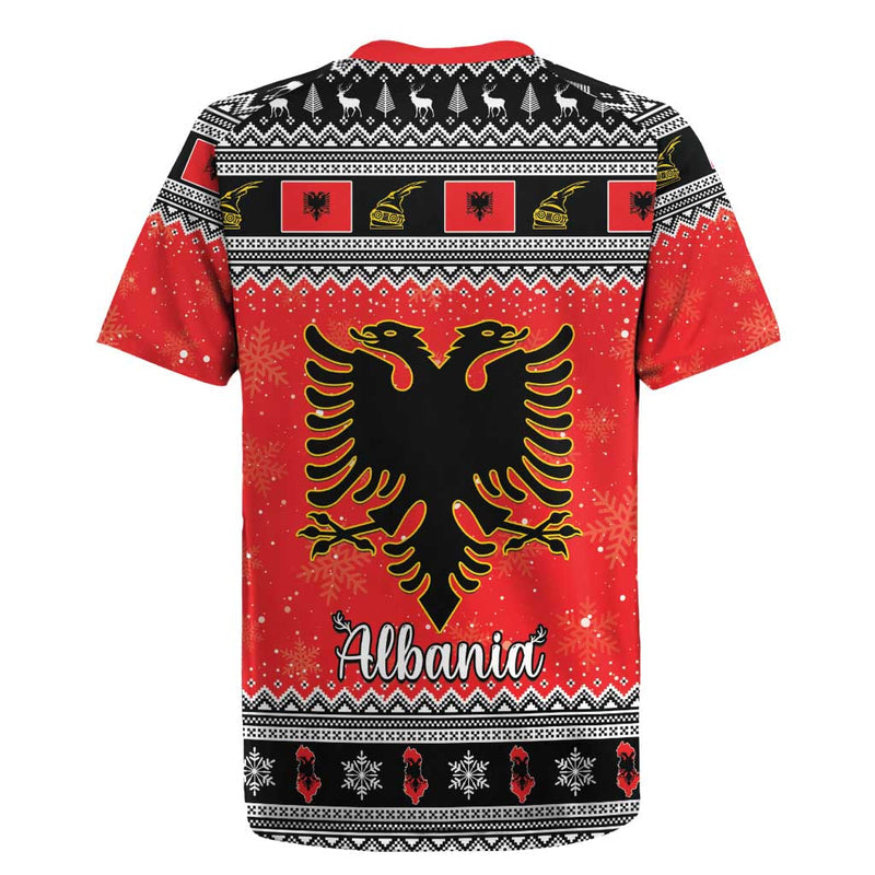 Albania Christmas Albanian Eagle Gezuar Krishtlindja Rugby Jersey