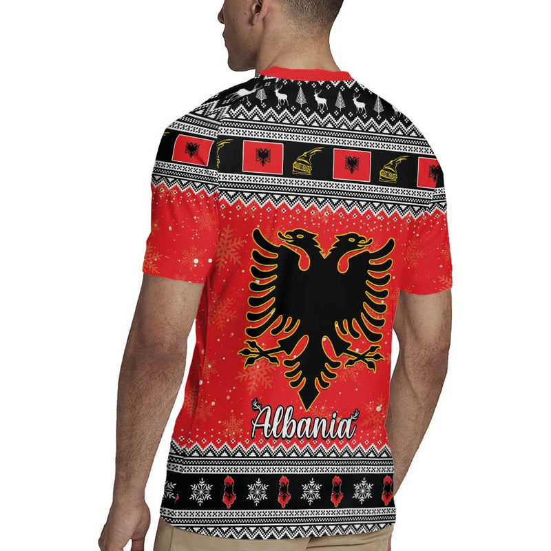 Albania Christmas Albanian Eagle Gezuar Krishtlindja Rugby Jersey