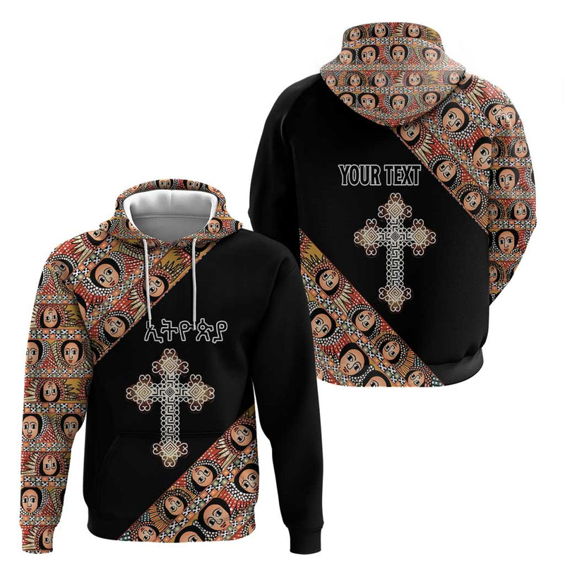 Ethiopian Orthodox Church Angel Black Color Hoodie