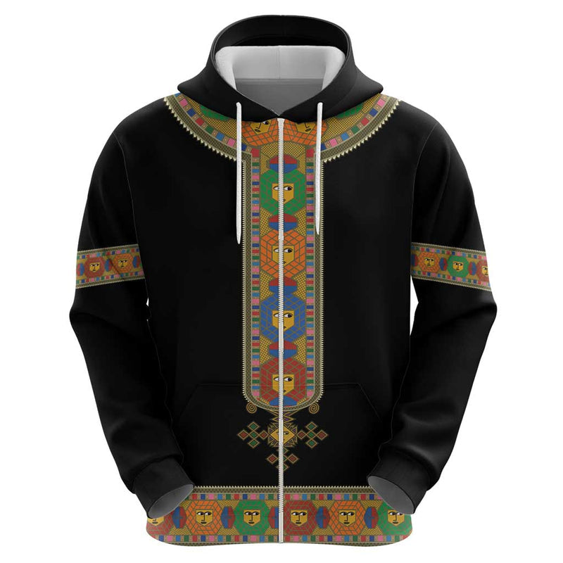 Ethiopia Saba Kemis Habesha Style Black Color Hoodie