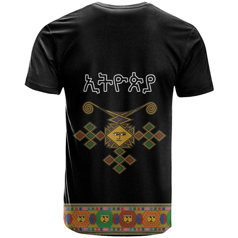 Ethiopia Saba Kemis Habesha Style Black Color T Shirt