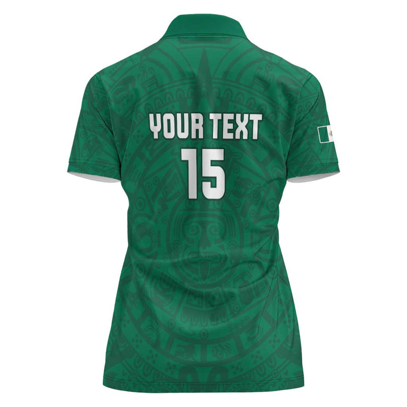 Custom Mexico Guadalupe Football Viva Mexico Women Polo Shirt